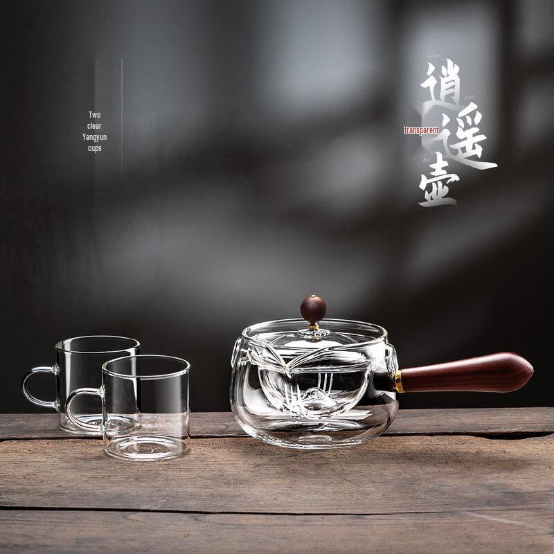 ZISIZ Heat-Resistant Glass Side Handle Tea Kettle