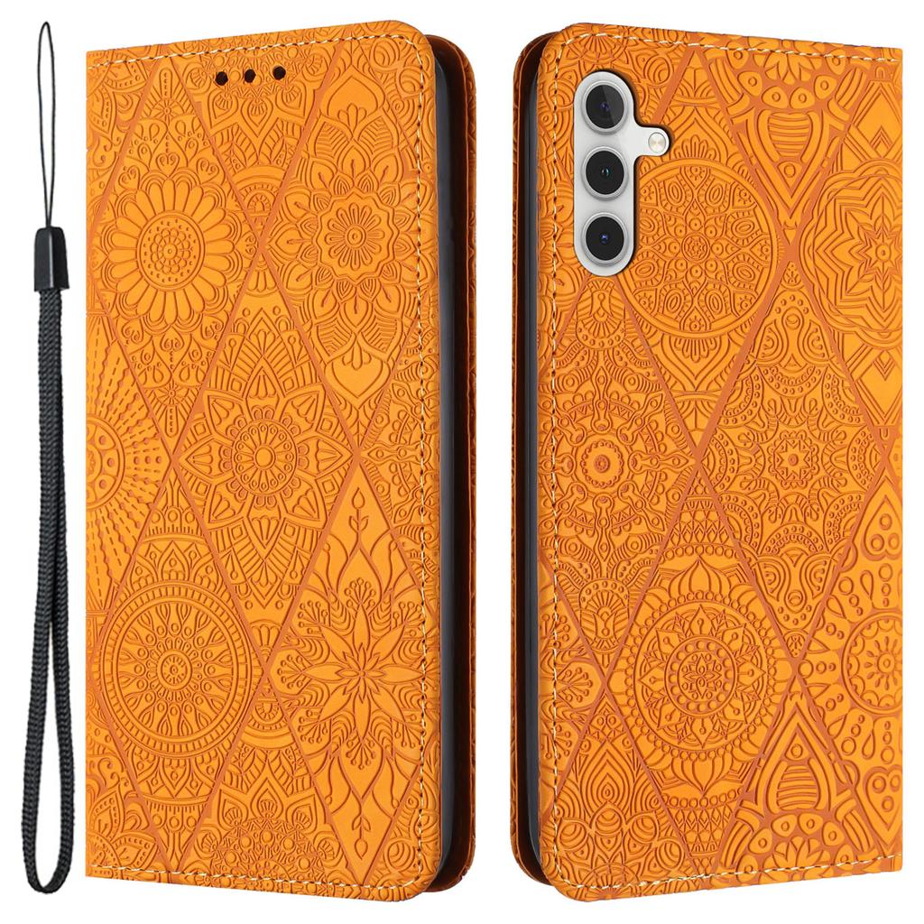 Dla Samsung Galaxy A55 5G Etui na telefon komórkowy Wytłaczana skóra PU+TPU Portfel Stojak Pokrowiec