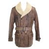 RRL [BYRD EXPDITION] Cowhide Shearling Lambskin Double-Breasted Flight Car coat M BrownUsed