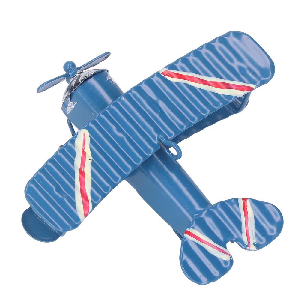 Model letadla Retro Staré Železné Umění Modrý Miniaturní Model Letadla Řemesla Domácí Stolní Dekorace