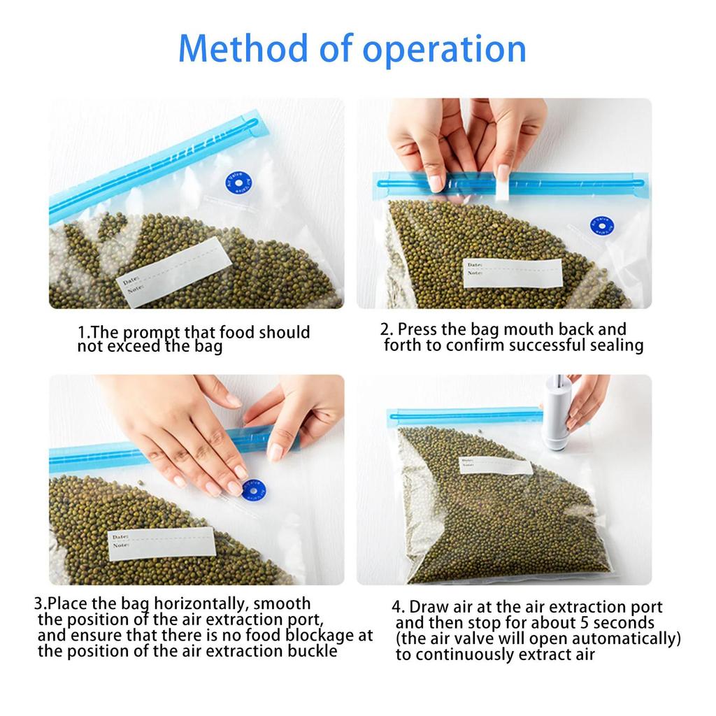 Vacuum Sealed Food Bags Household Food Vacuum Compression Bags Reusable Snacks Food Storage Bag Kitchen Accessories