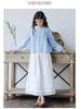 Girls' Autumn Lace Two-Piece Set: Long-Sleeve Top and Skirt for Children