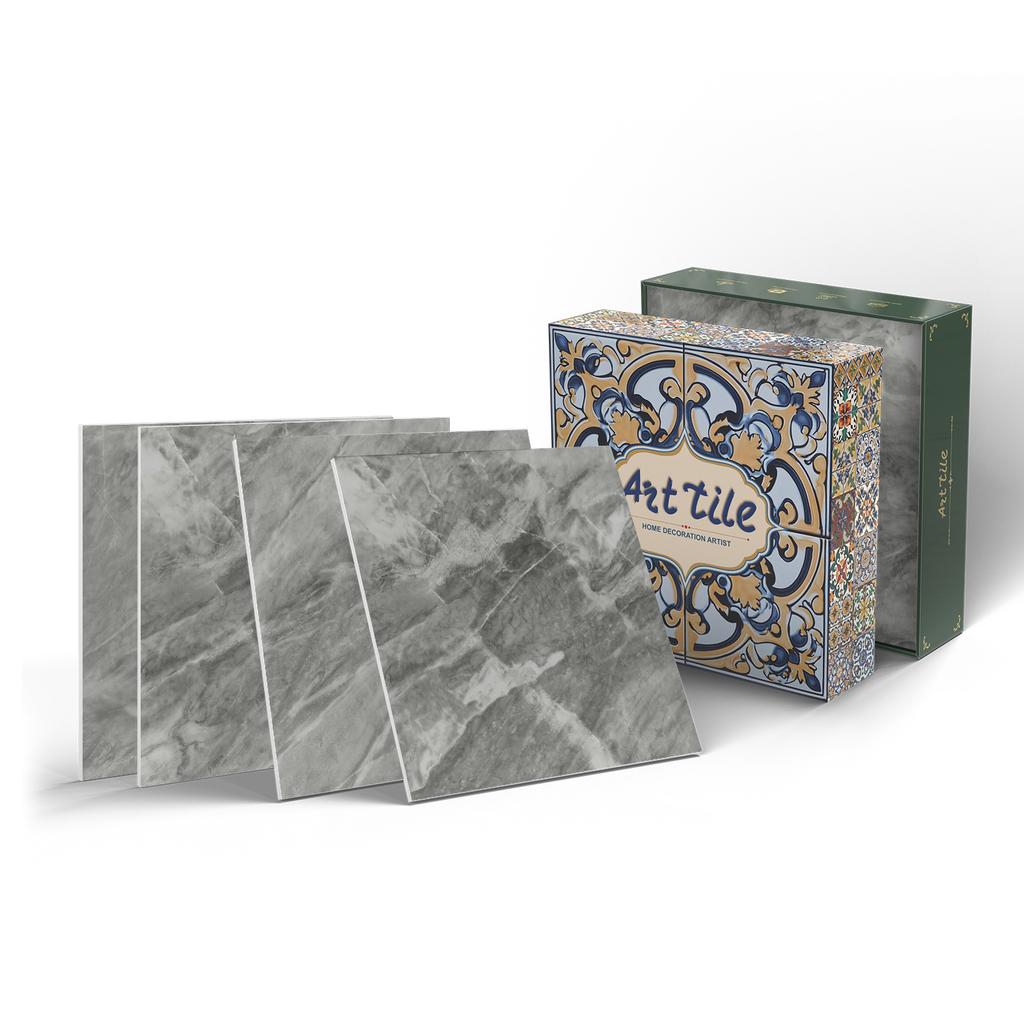 12/24 Pieces Of Classic Imitation Marble Pattern Tile Wall Sticker, Self-Adhesive Thickened Eva Foam Tile Sticker (Gift Box)