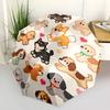 1pc Dogs Hearts Fashionable Automatic Opening/Closing Folding Umbrella with 8 Bones, Windproof Portable, Daily Use099