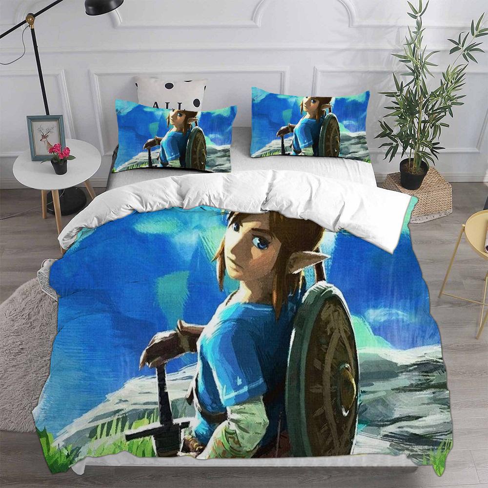 Anime Legend of Zelda Comforter Quilt Bed Cover Duvet Cover Pillow Case 2-3 Pieces EU Single EU Double US Twin Sets Kids Adult