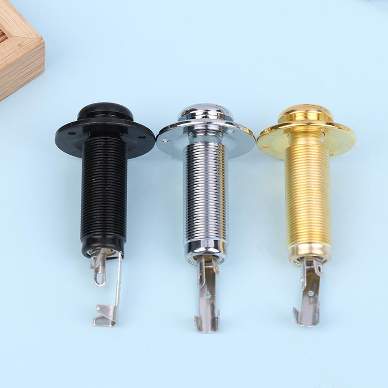 Acoustic Electric Guitar Stereo End Pin Jacks Socket Plug 6.35Mm 1/4Inch Hole Pickup Stereo Output Jack Plug Socket Guitar Parts