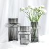 Light Luxury Circle Straight Glass Vase Living Room Bedroom Vase Flower Arrangement Decoration Ins Vase Glass