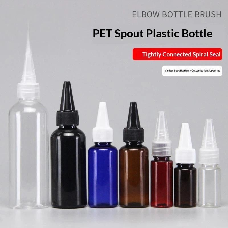 10Pcs Multi-use Squeeze Plastic Bottles Pointed Tip Screw Cap Leakproof Liquid Dispensing Container for Home Kitchen Salon Travel