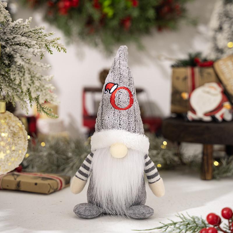 Adorable Christmas Gnome Figurine With Knitted Hat Perfect For Festive Decor