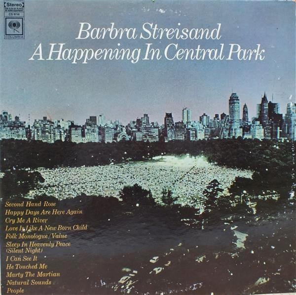 

LP Record BARBRA STREISAND A Happening In Central Park CS9710 COLUMBIA 1968 US Pop Used