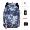 Blank Backpack USB Chain Webbing Bag Casual Student Schoolbag Heat Transfer Solid Color Backpack Support Making