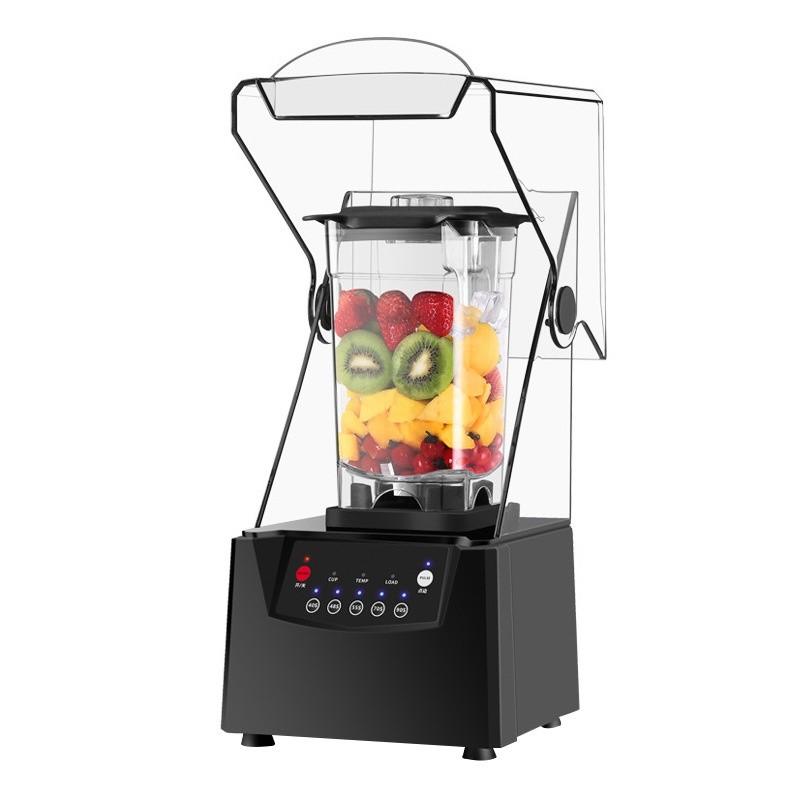 Automatic with Cover Soundproof Ice Crusher Commercial Multi-Functional Slush Machine High Power Smoothie Making Machine