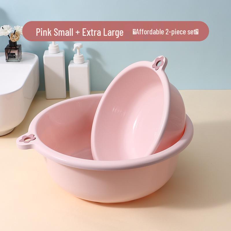 Durable Large Plastic Basin for Laundry, Washing Feet, Face, Vegetables - Ideal for Dorms & Homes