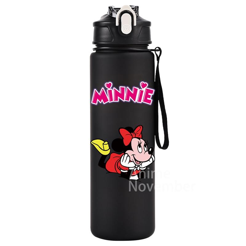 Disney Mickey Mouse Water Cup Minnie Gradient Straw 750Ml Large Capacity Camping Drinking Tools Outdoor Sports Minnie Water Cups