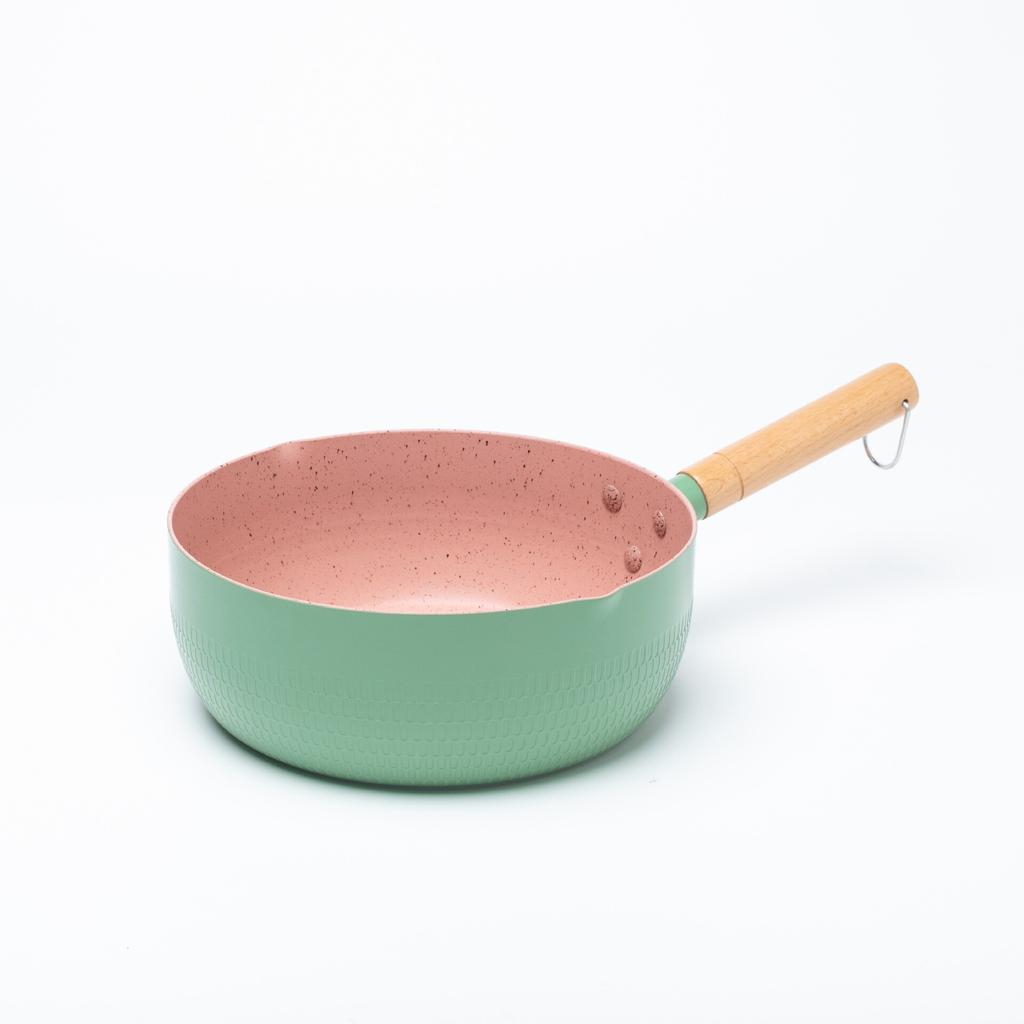 1pc Blue/Green/White Non Stick Pan Milk Pot Baby Food Pot Snow Pan Frying And Boiling Integrated Induction Cooker Gas Universal