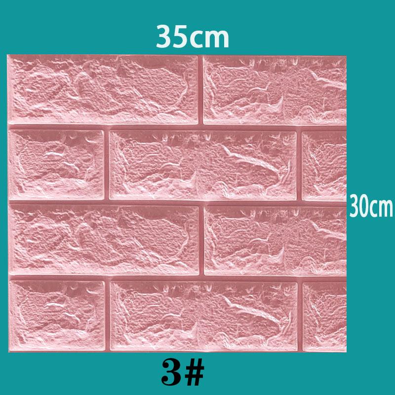 

10 шт. самоклеящиеся наклейки на стену для домашнего декора Muticolor DIY водонепроницаемые пенопластовые обои Гостиная Кухня ТВ фон инструменты для украшения розовый