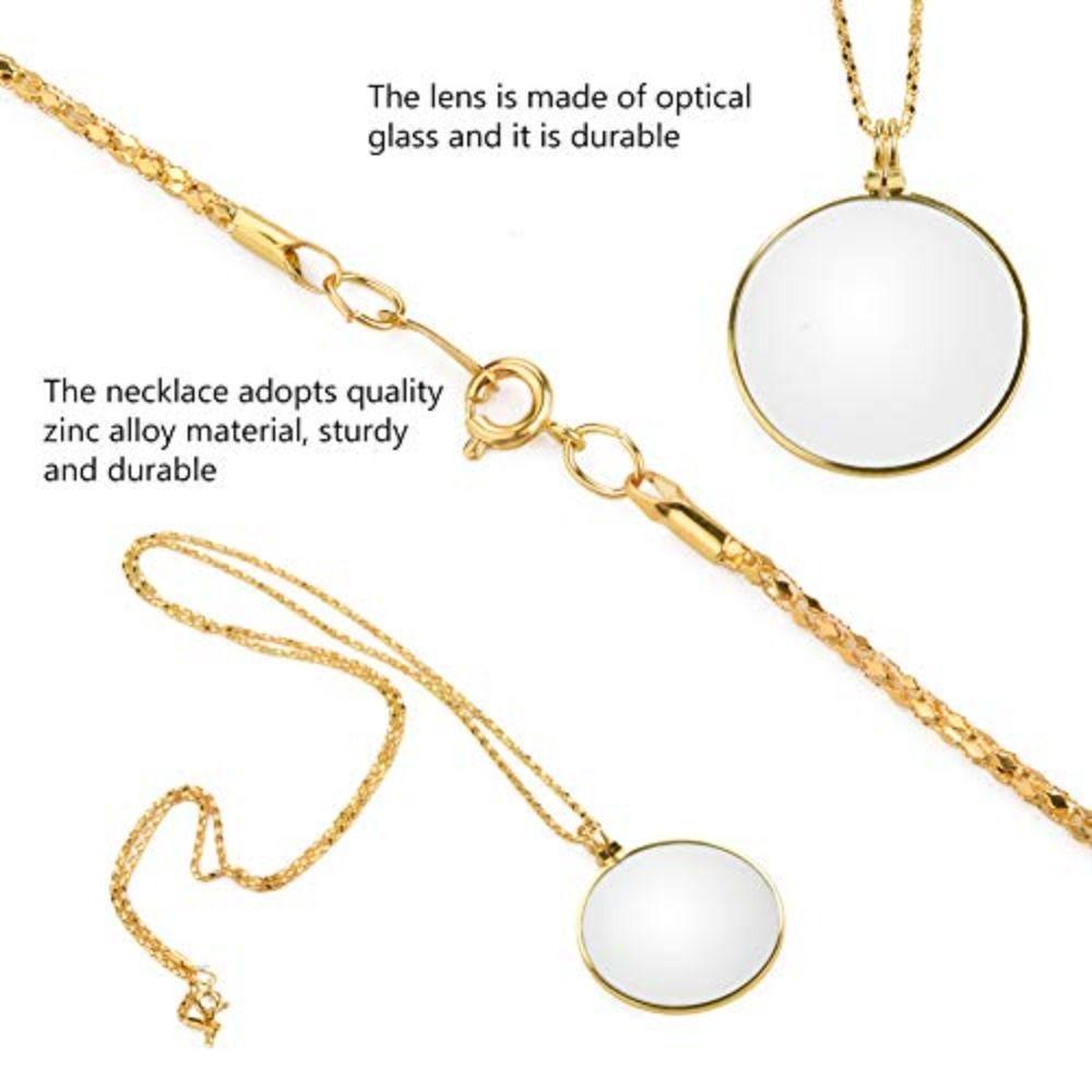 Gift Magnifier Pendant 5x Optical Magnifier Necklace Optical Magnifier Portable Monocle Elderly