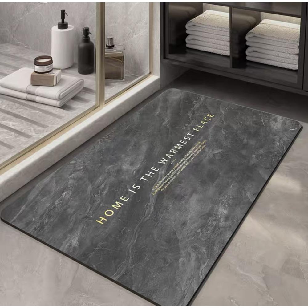 Diatom Mud Cushion Absorbent Bathroom Mat Marble Kitchen Foot Mat Toilet Door Mat Non-slip Absorbent