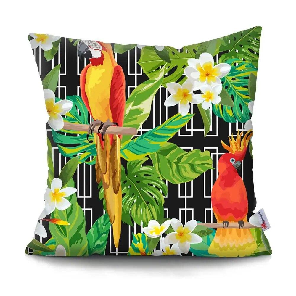 45X45CM Flowers and Birds Series Pillow Living Room Sofa Car Office Waist Cushion  Cover  Bed Home Decoration