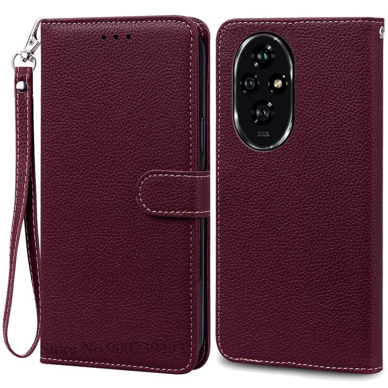 For Honor 200 Case Honor 200 Pro Case Silicone Pu Leather Wallet Case For Honor 200 5G Phone Case For Honor 200 Pro Cover Fundas