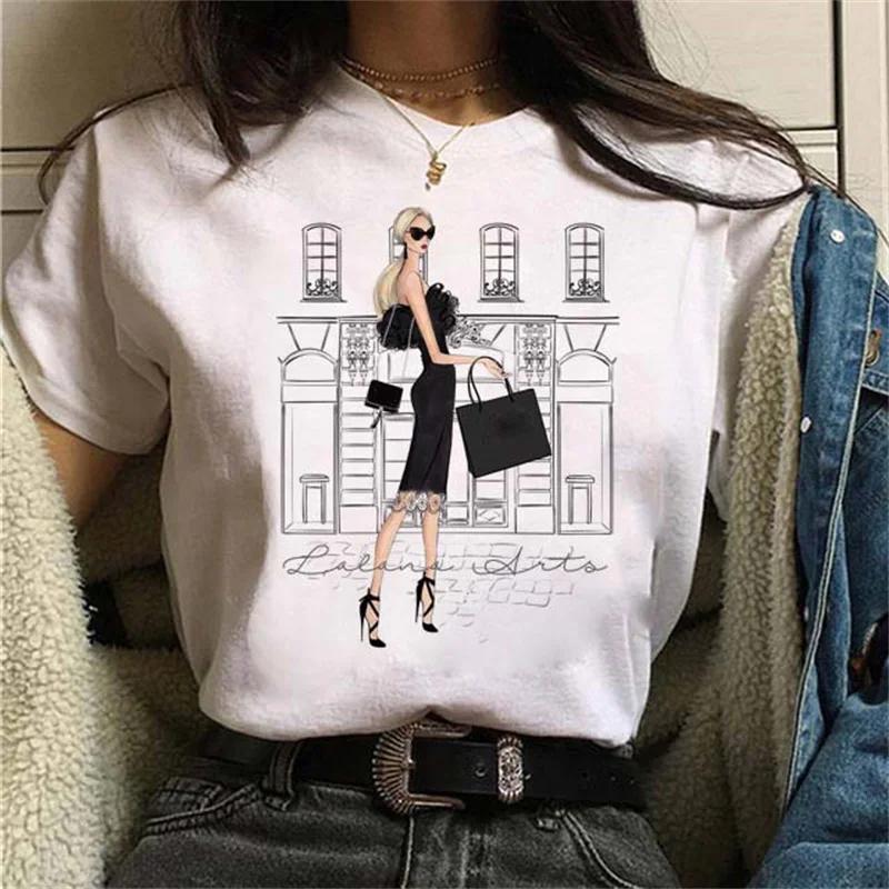 T-shirt Harajuku Women's Printed T-shirt Fashion Korean Fashion White Top Women's T-shirt