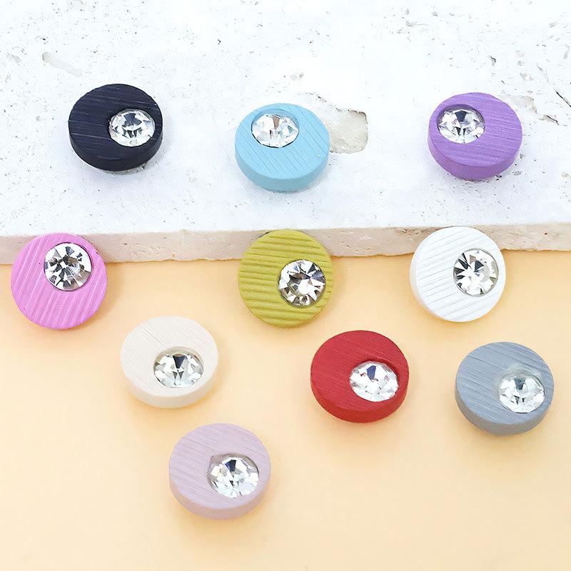 Resin Buttons With Diamonds, Small Buttons, Shirt Buttons, Cufflinks, Chiffon Shirt Buttons, Clothing Accessories.