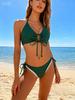 1011 Europäische und amerikanische Badebekleidung Damen sexy rückenfrei Damen Thermalbad dreieckiger geteilter Bikini Badeanzug Damen