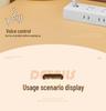 Remote Control Smart Voice-Activated Rattan Ball Night Light for Elderly, Children, Home, Dorms, and Students