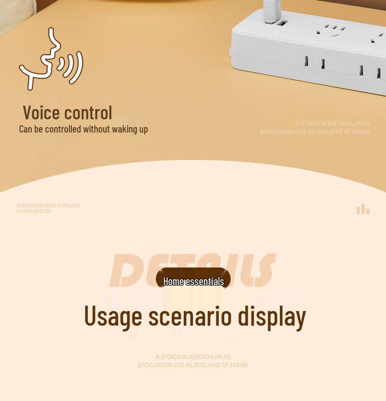 Remote Control Smart Voice-Activated Rattan Ball Night Light for Elderly, Children, Home, Dorms, and Students