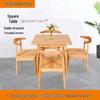 Solid Wood Square Dining Table & Chairs for Small Apartments, Coffee Shops, Western Restaurants, and Balconies - Multi-Specification