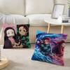 Anime Demon Slayer Kamado Tanjirou Kamado Nezuko Pillow Case Home Decor Throw For Sofa Bed Car Room Decor Gift Idea