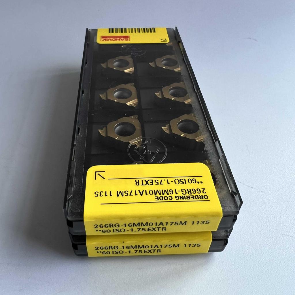 Original Sandvik / 266RG-16MM01A175M 1135 / CNC Lathe Carbide Blade 10 Pcs