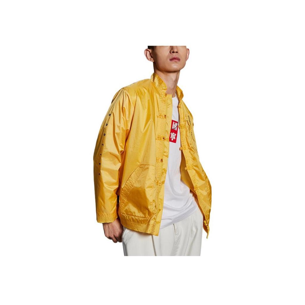 Li-Ning Badfive Basketball Series Cardigan Long Sleeve Loose Jacket Men Outerwear Yellow AJDQ145-2