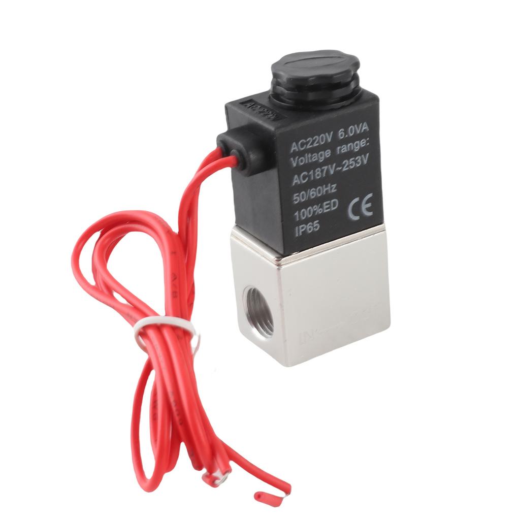 Direct Acting Solenoid Valve Water   Oil Aluminum Alloy Body Valve 220VAC(G1Celsius8in )