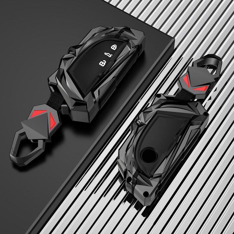 Zinc Alloy Auto Key Fob Cover Case Fit For Vw Golf 8 Mk8 Teramont Id.3 Id.4 Id.5 Skoda Enyaq Iv Octavia Seat Leon Automotive Auto Accessories