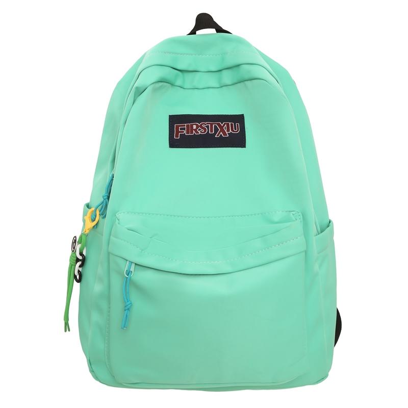 Female Solid Color Backpack Junior Senior High School Student Schoolbag Large Capacity Backpack Girls