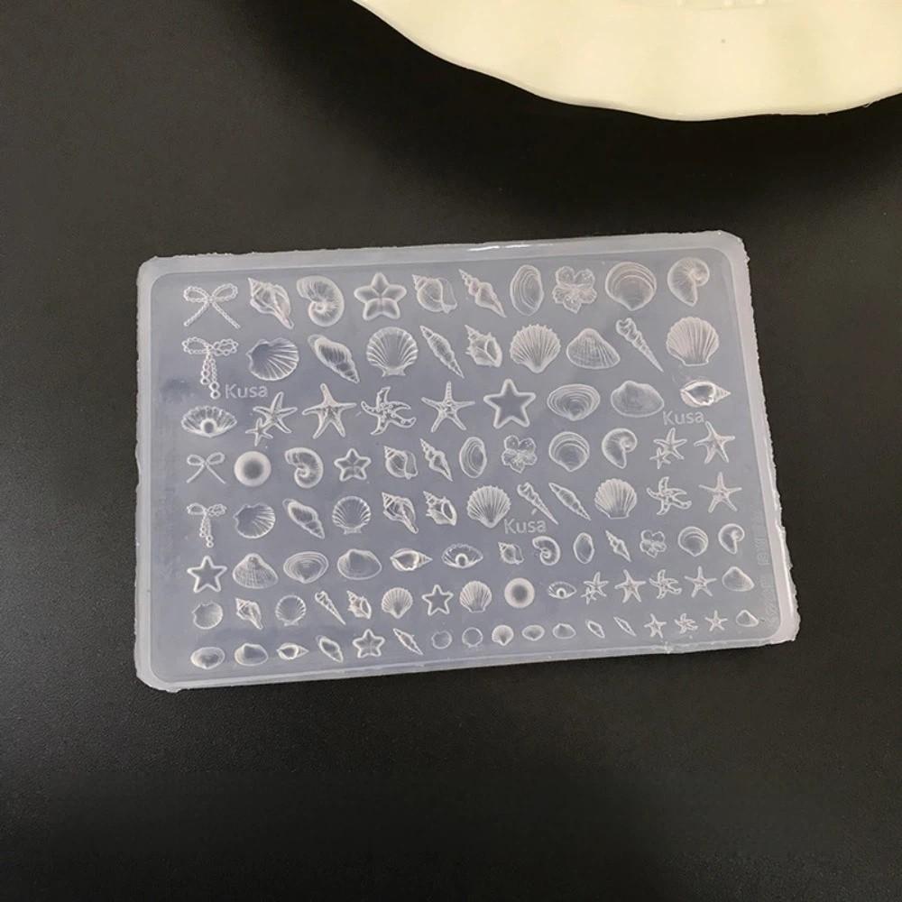 Baroque Pearls Sea Shell Pattern Nail Silicone Mold Reusable Nail Art Mold  For Beginner
