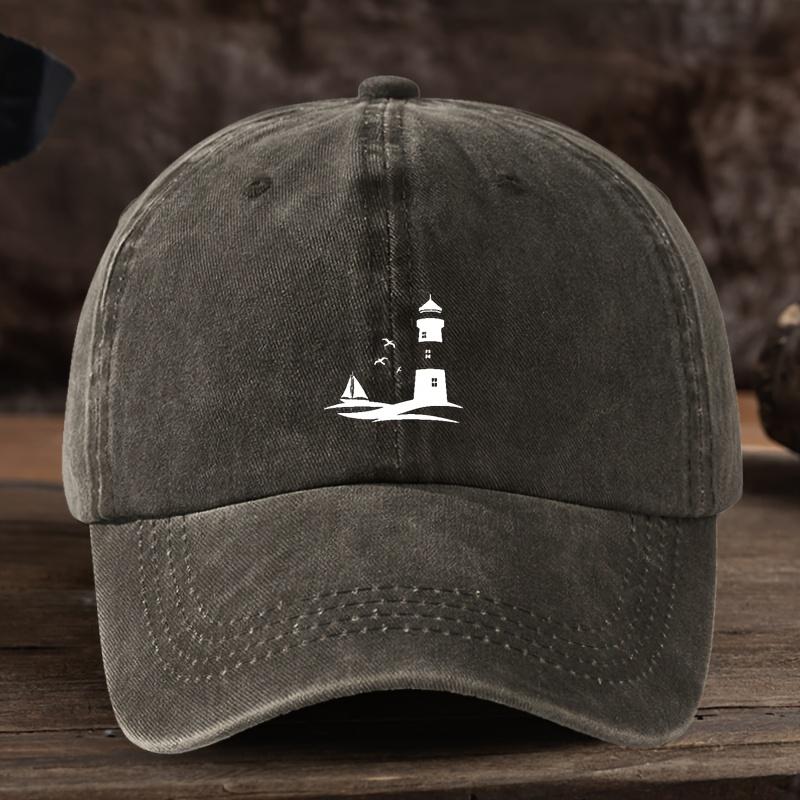 Seagull Sailboat Print Baseball Hat Unisex Outdoor Fashion Versatile Peaked Cap Trend