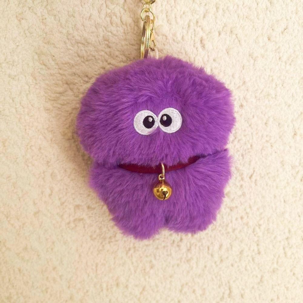 Fluffy Big Eye Doll Pendant Soft Bell Hair Ball Key Chain  Hanging Ornaments
