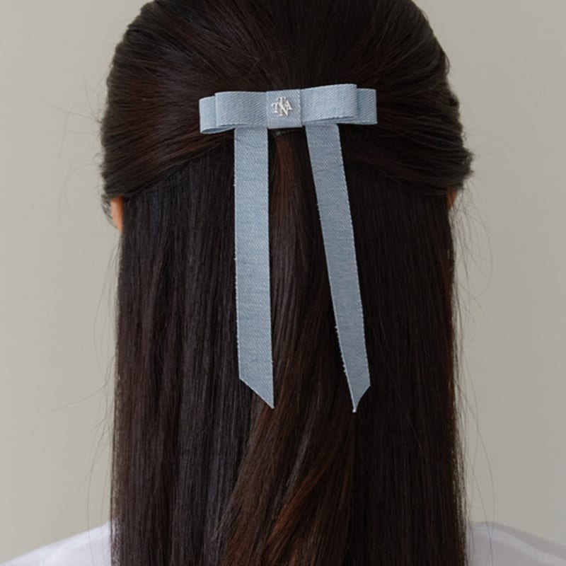 TATIANA Denim Ribbon Tie Hair Pin HB2236