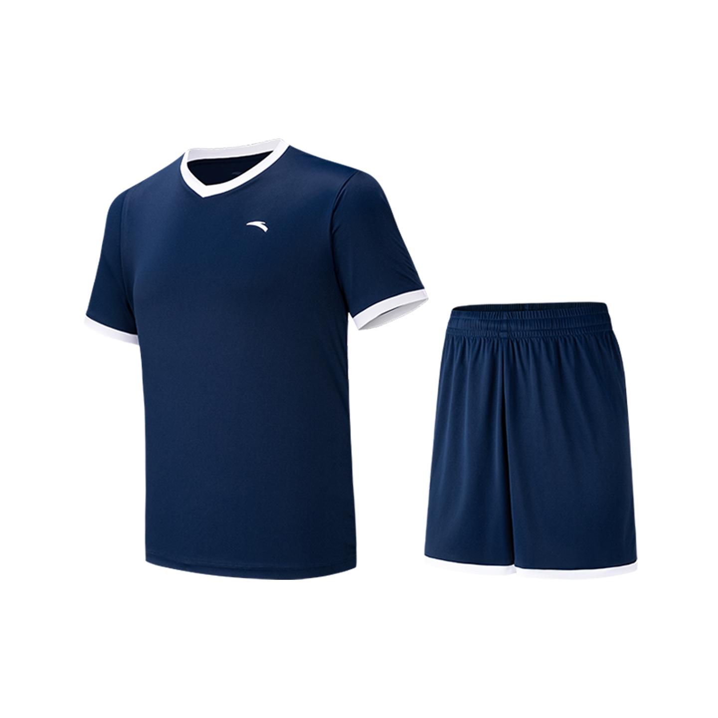 Anta Basketball Competition Set Summer 2026 Football Set Men Sportswear Denim-Starry-Blue 952621204-5 S