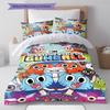Gumball Amazing World Pattern Bedding Quilt Set Quilt Cover Pillowcase Home Decoration Gift (1 * Duvet Cover + 2 * Pillowcase, Without Core)