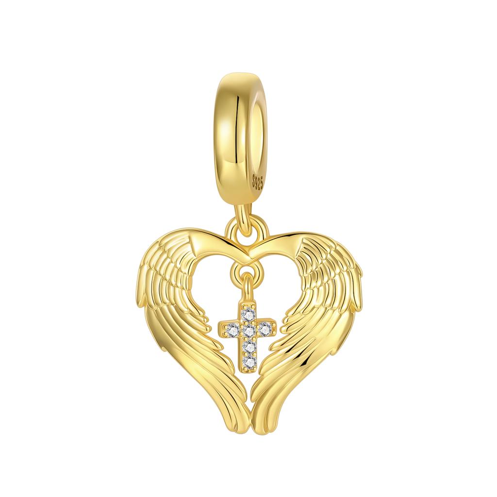 Original Copper Panda Praying Angel Charm Bead Cz Zircon Evil Eye Pendant Gift Fit Bracelet Jewelry Diy Marking