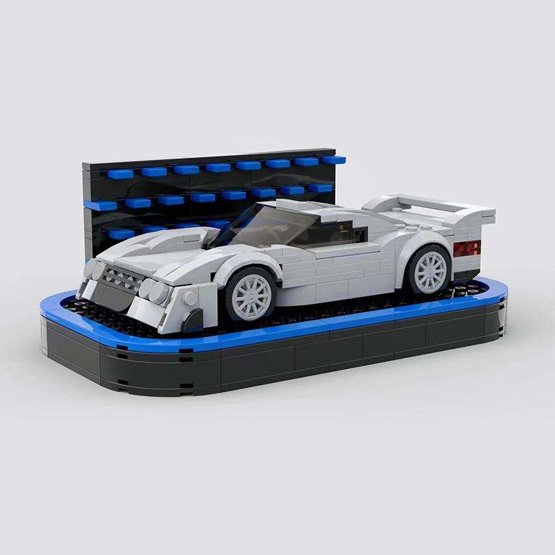 DIY Technical MOC Speed Vehicles Sports Car Stand Speed 8 Car Display Stand Parking Space Set Building Blocks Toys