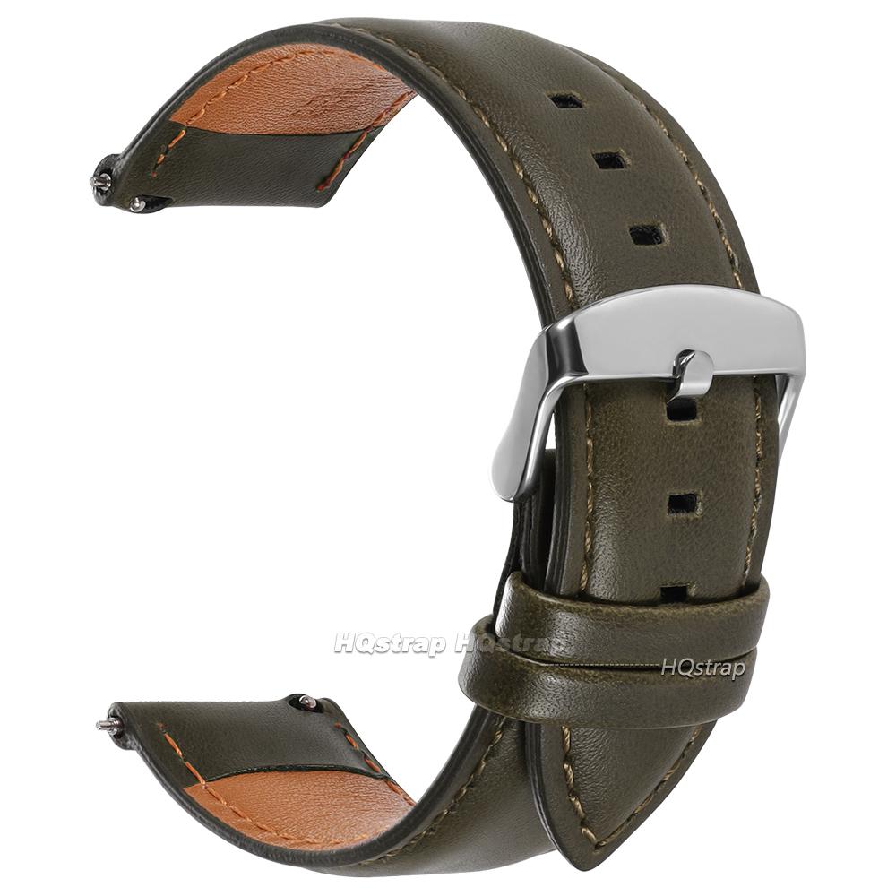 Leather Watch Band 18mm 20mm 22mm Vintage Cowhide Watch Strap Steel Pin Buckle Universal Wristband Quick Release Bracelet
