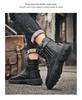 Men's High-Top Outdoor Work Boots – Autumn Mountaineering and Motorcycle Shoes, Trendy Labor Protection Footwear