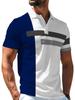 Men'S Outdoor Short Sleeve Polo Shirt, Multi-Size Available, Men'S Collared Polo, Striped Contrast Print Men'S Top, Slim Fit Suitable for Spring