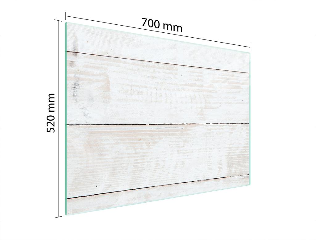 PIANO COTTURA PROTETTIVO IN VETRO 70x52 LEGNO