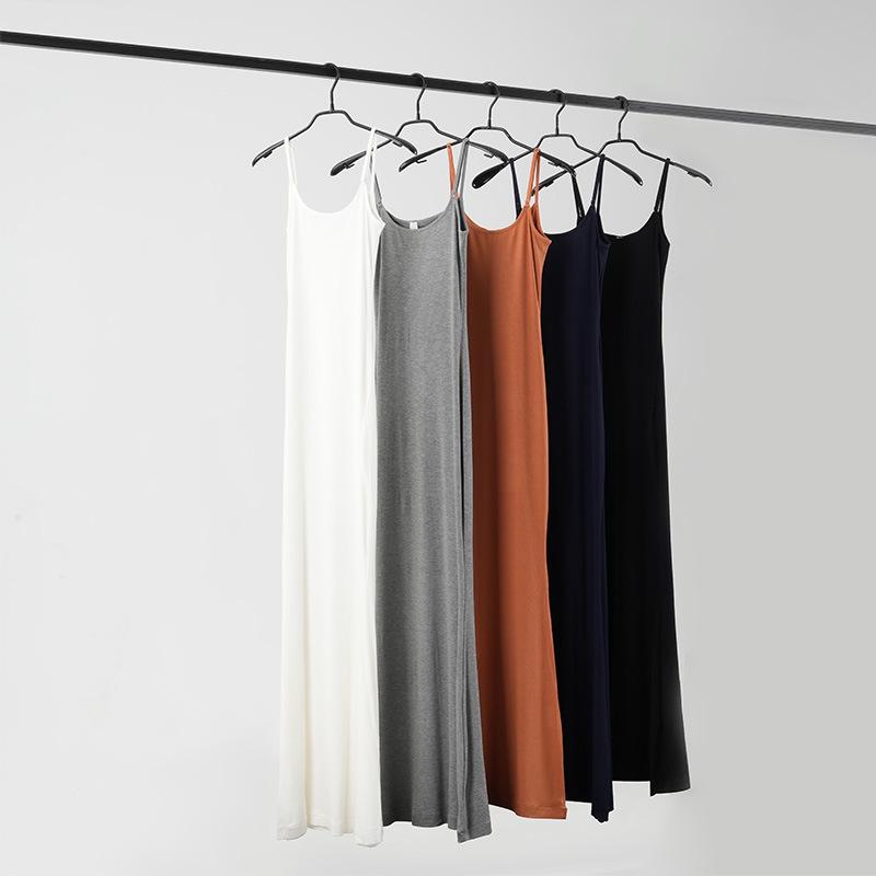 European & American Summer Slim Modal Ribbed Camisole Dress: Women's Socialite Style