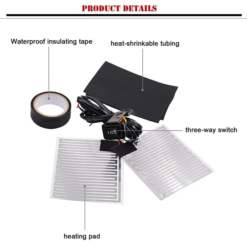 12V Ship Type Adjustable High and Low Temperature Electric Handle Universal Motorcycle Accessories PET Metal Heating Film